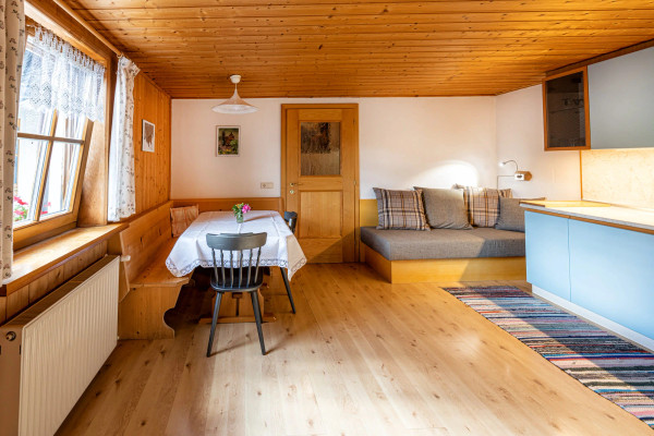 La zona giorno Appartamenti in agriturismo Jennerhof
