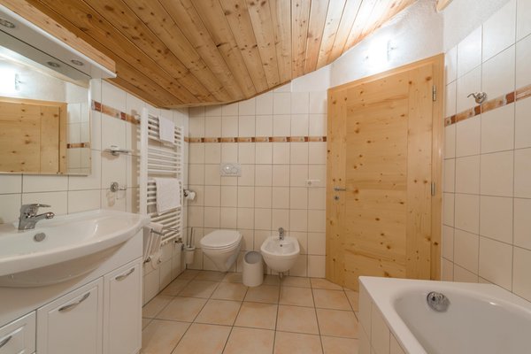 Foto del bagno Appartamenti in agriturismo Gartnerhof