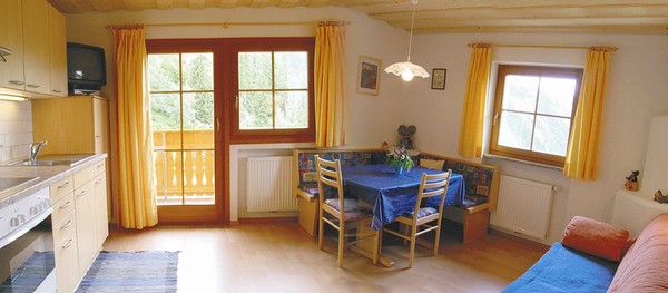 La zona giorno Appartamenti in agriturismo Joglerhof