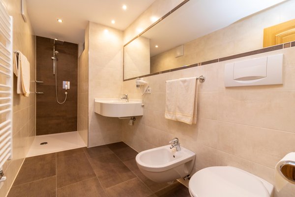 Foto del bagno Appartamenti in agriturismo Sennerhof