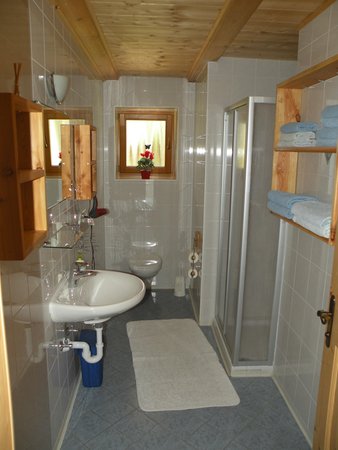 Foto del bagno Appartamenti in agriturismo Thalhof