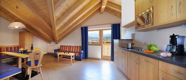 La zona giorno Appartamenti in agriturismo Veiterhof