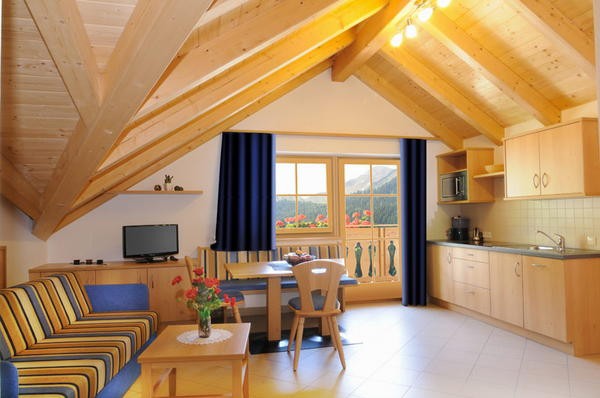 La zona giorno Appartamenti in agriturismo Veiterhof