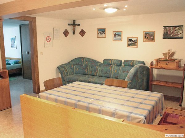 La zona giorno Appartamenti in agriturismo Blösn - Häuslerhof