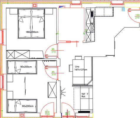 The floor plan Farmhouse apartments Obermüllerhof