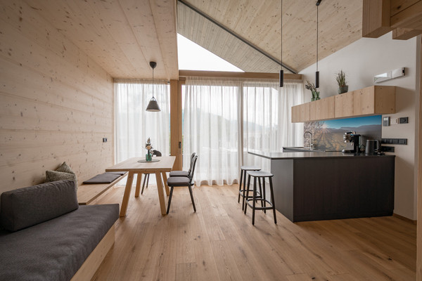 La zona giorno Appartamenti in agriturismo Walderhof