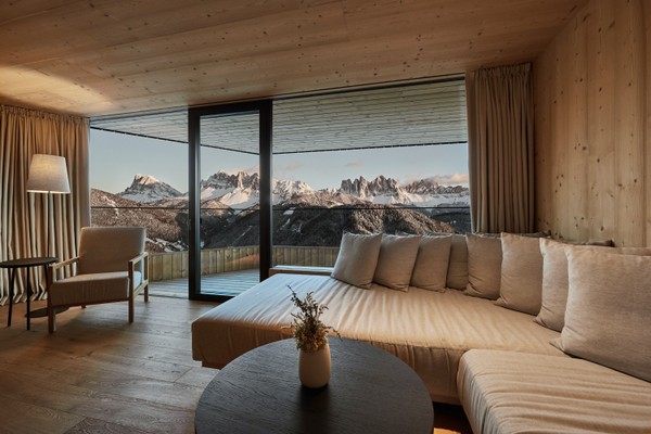 La zona giorno Hotel Forestis