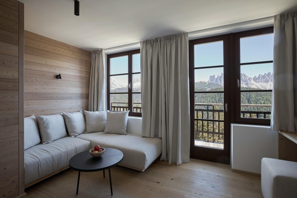 La zona giorno Hotel Forestis