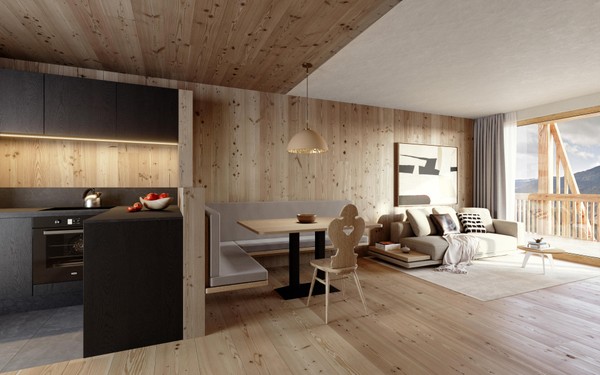 The living area Aparthotel SUMMERER - Living Nature