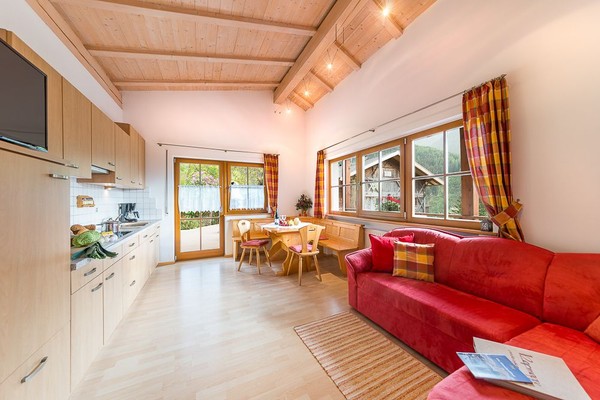 Der Wohnraum B&B + Ferienwohnungen auf dem Bauernhof Pardellerhof