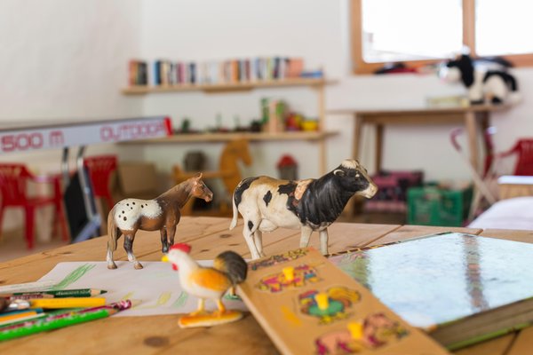 La sala giochi Appartamenti in agriturismo Grossplonerhof