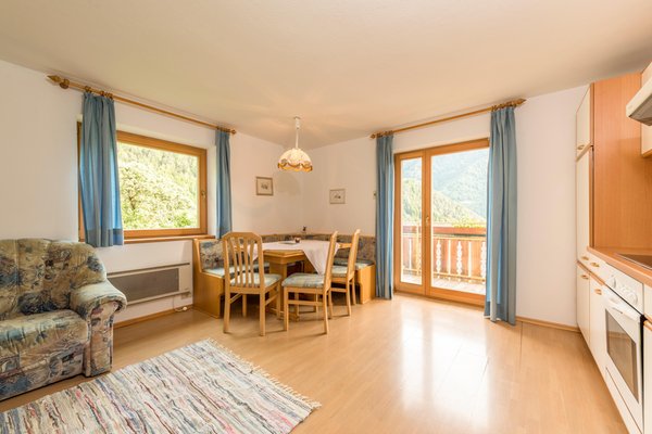 La zona giorno Appartamenti in agriturismo Zalnerhof