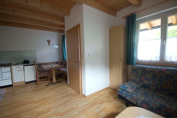 La zona giorno B&B + Appartamenti in agriturismo Röckhof