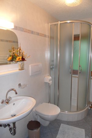 Foto del bagno Appartamenti in agriturismo Rasöllerhof