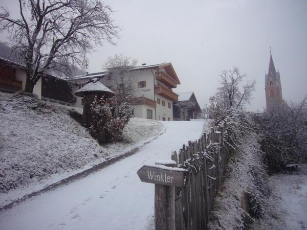 Foto invernale di presentazione Appartamenti in agriturismo Winklerhof