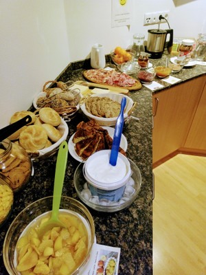 Das Frühstück Bauernhofspension Ferienhof Gschloier