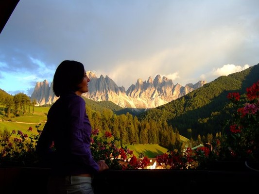 Foto vom Balkon Tyrol Dolomites Slow Living