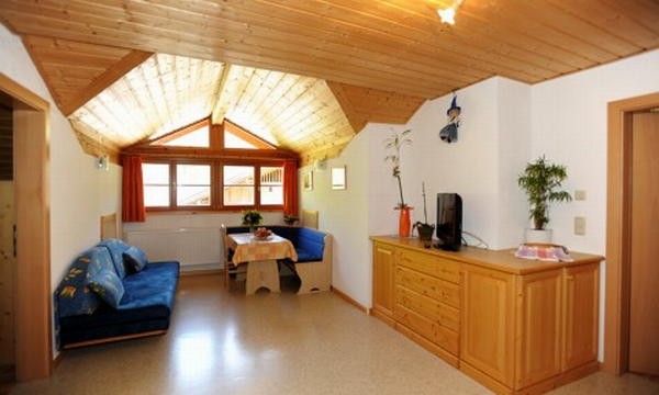 La zona giorno Appartamenti in agriturismo Oberglarzhof