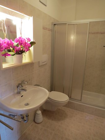 Foto del bagno Appartamenti in agriturismo Kabishof