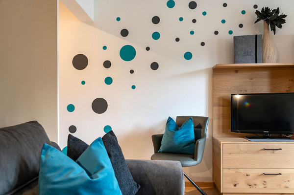 Das Wohnzimmer living Puez apartments in the dolomites