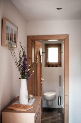 Foto del bagno Appartamenti in agriturismo Drockerhof