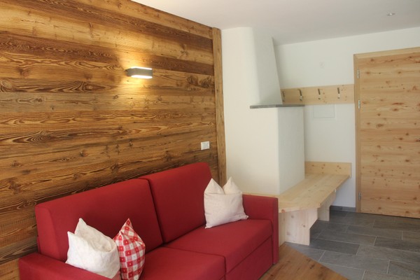 La zona giorno Appartamenti in agriturismo Sturglerhof