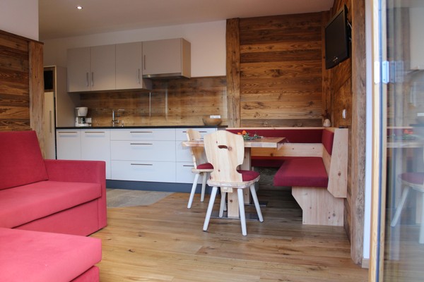 La zona giorno Appartamenti in agriturismo Sturglerhof