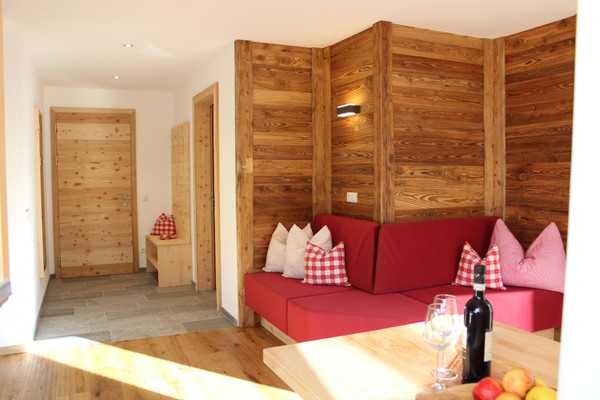 La zona giorno Appartamenti in agriturismo Sturglerhof