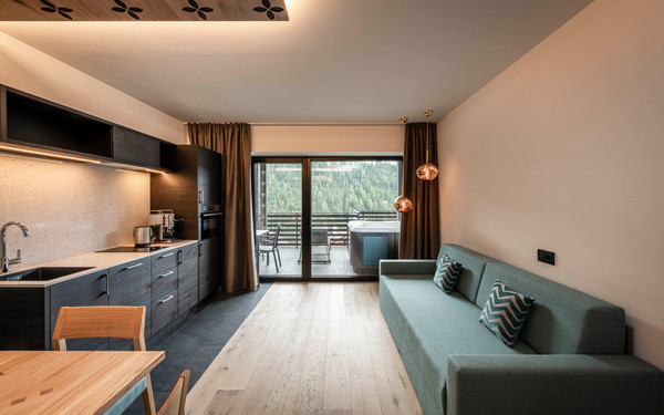 La zona giorno Apartments Aois 4 elements suites