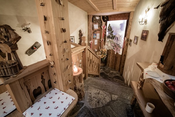 Die Gemeinschaftsräume Berghütte mit Zimmern Rossalm