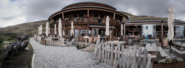 Foto Außenansicht Berghütte mit Zimmern Rossalm