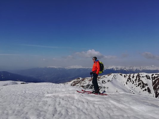 Foto invernale di presentazione Guida alpina Röck Max