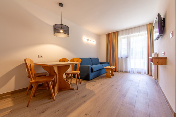 La zona giorno Garni + Residence Siebnerhof