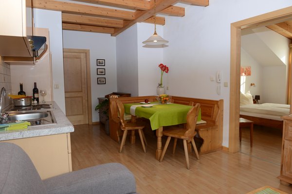 La zona giorno Appartamenti in agriturismo Kaflhof