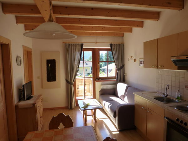 La zona giorno Appartamenti in agriturismo Kaflhof