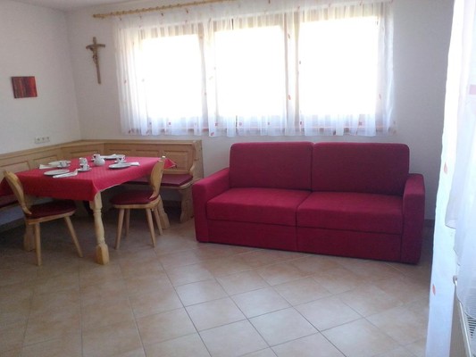 La zona giorno Appartamenti in agriturismo Prestihof