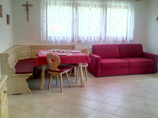 La zona giorno Appartamenti in agriturismo Prestihof