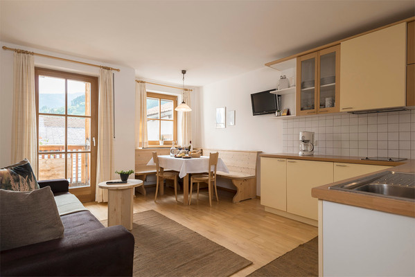 Der Wohnraum Ferienwohnungen auf dem Bauernhof Ferienhof Felderer