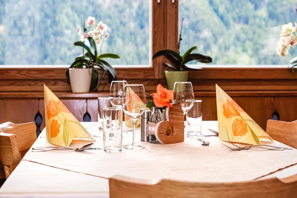 Il ristorante Tubre in Val Monastero Chavalatsch