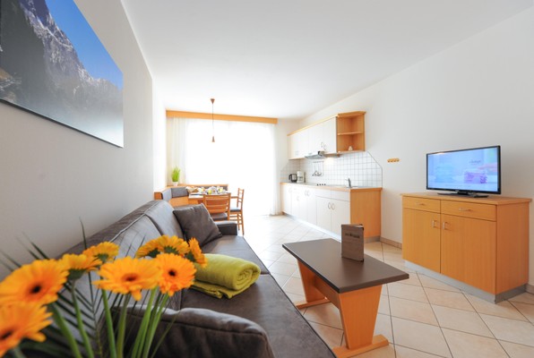 Der Wohnraum Pension + Residence Obstgarten