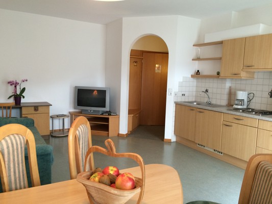 La zona giorno Garni + Appartamenti Feldhof