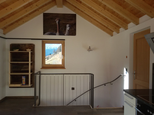 La zona giorno Appartamenti in agriturismo Haus Larix