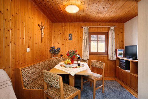 La zona giorno Steinerhof - Camere + Appartamenti in agriturismo 4 fiori