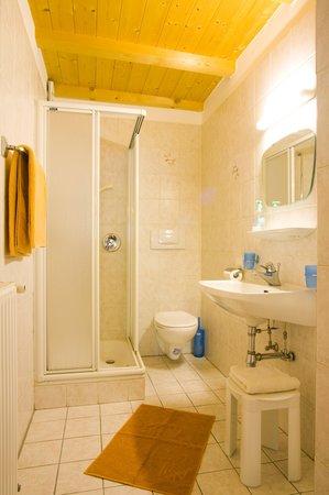 Foto del bagno Appartamenti in agriturismo Nusserhof