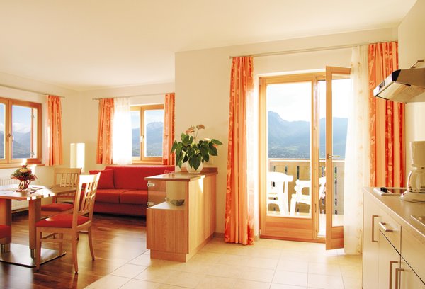 La zona giorno Hotel + Residence Sonnenhof