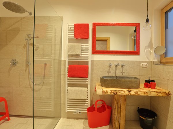 Foto del bagno B&B in agriturismo Bucherhof