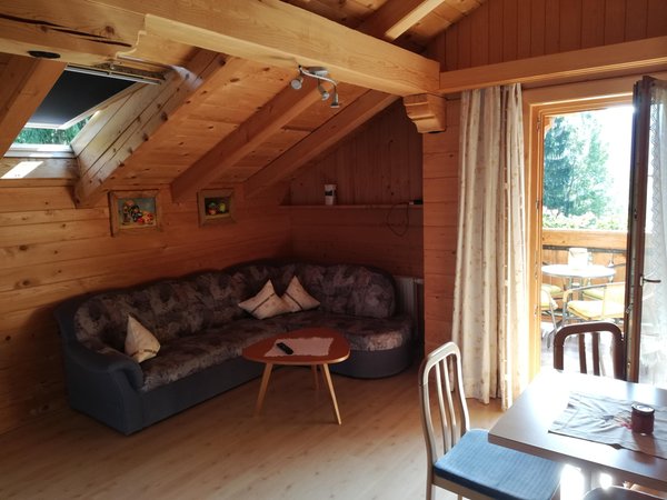 La zona giorno Appartamenti in agriturismo Lienelehof