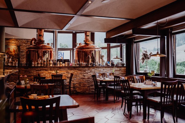 Das Restaurant St. Martin in Passeier Martinerhof's Brauhaus