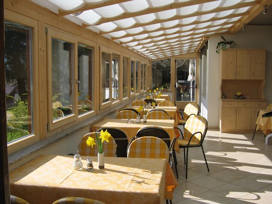 Il ristorante Parcines Farmerhof