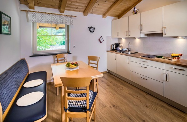 La zona giorno Appartamenti in agriturismo Mareinhof